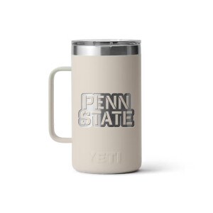 Yeti 24oz taupe Rambler mug with Penn State